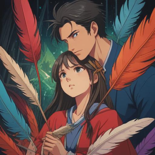 A thoughtful illustration capturing the moment of realization of a husband's infidelity, subtle spiritual signs depicted in the background such as feathers and flickering candles, a woman with a contemplative expression, her aura radiating emotions of clarity and awareness, rich in symbolism, serene yet introspective atmosphere, 4k