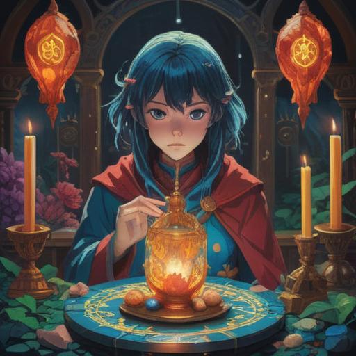 A spiritual lucky item for when you dislike your husband, mystical symbols, calming colors, serene atmosphere, a beautiful crystal with light reflections, surrounded by fragrant herbs, intricate detailing, enchanting ambiance, glowing aura, 4k