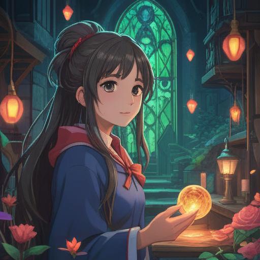 A serene and mystical illustration representing the signs of a budding romance, ethereal aura, soft glowing lights, entwined hearts, symbols of spirituality, gentle connection between two individuals, nature as a backdrop with blooming flowers, tranquil atmosphere, harmonious color palette, 4k