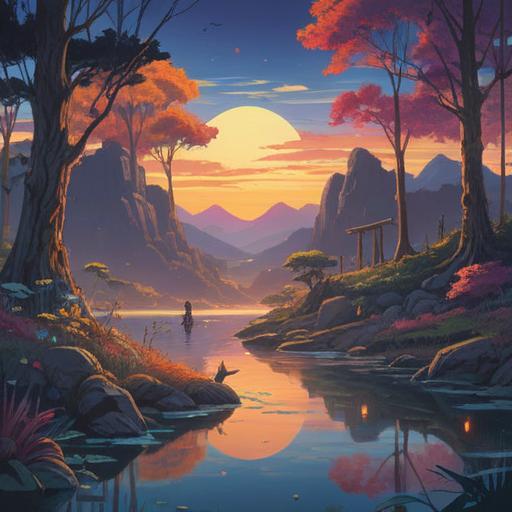 A mystical illustration depicting various spiritual signs to watch for during times of prolonged malaise, ethereal symbols glowing softly, a serene landscape in the background, gentle wisps of smoke and light, a character in a meditative pose, surrounded by vibrant energy, rich colors, calming atmosphere, 4k