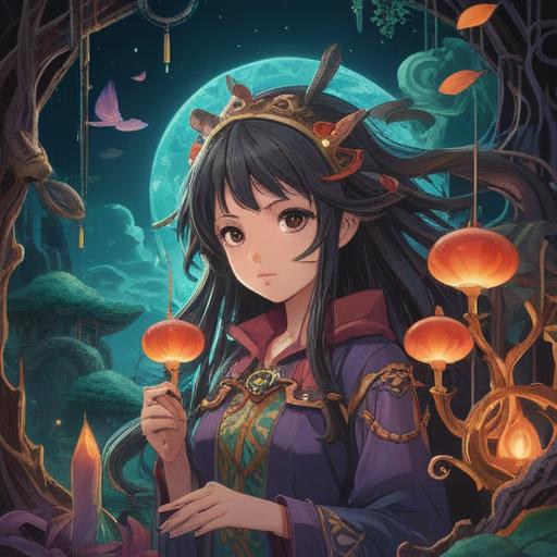 A spiritual lucky item to overcome malaise, vibrant colors, ethereal glow, intricate design on the item, surrounded by symbols of healing, peaceful atmosphere, nature elements like trees and flowers, dreamlike setting, 4k