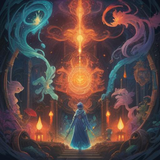 A mystical representation of spiritual signs arising from insincerity, abstract symbols glowing in ethereal light, a serene atmosphere, contrasting darkness and illumination, figures reflecting on their emotions, nature elements intertwined with divine signs, captivating dreamlike scenery, ethereal colors, 4k