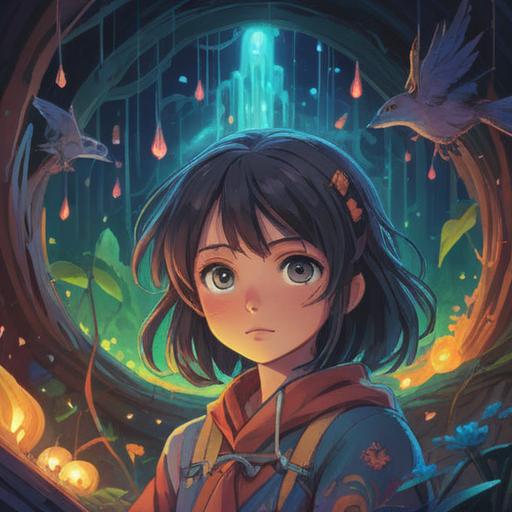 A mystical landscape filled with ethereal sound waves, shimmering colors, floating musical notes, spiritual symbols in the air, gentle light illuminating the scene, serene atmosphere, harmonious energy, vibrant flora surrounding the area, calming water rippling, transcendent experience, 4k