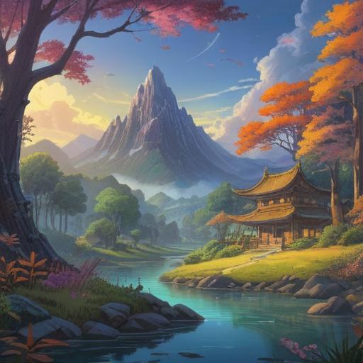 A serene landscape depicting the concept of