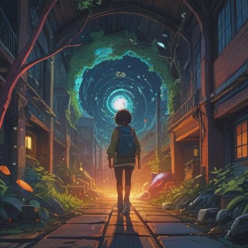 A transformative scene depicting a character engaged in a lucky action, vibrant colors, elements of hope and change, visual metaphors of overcoming adversity, symbolic representations of fortune, dynamic composition, inspiring atmosphere, resilience and positivity, detailed background showing a contrast between despair and joy, 4k