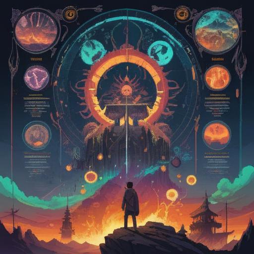 A visually structured infographic, clear organization, vibrant colors, engaging typography, concise bullet points, thematic icons representing different topics, harmonious layout, educational and informative, high resolution