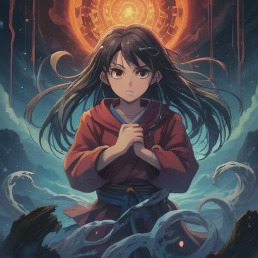 A mysterious and ethereal scene, a figure with crossed arms and a furrowed brow, surrounded by swirling mist and shimmering lights, representing the spiritual meaning of displeasure, vibrant colors contrasting with dark shadows, ancient symbols subtly integrated into the background, an aura of introspection and depth, dreamlike atmosphere, enchanting details, 4k