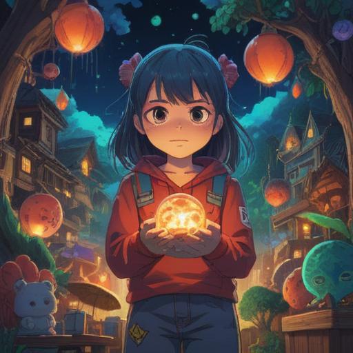 An empowering illustration depicting a person discovering their lucky charm, vibrant colors, uplifting atmosphere, the lucky item glowing with positive energy, facial expression shifting from discomfort to joy, symbolic elements of transformation such as butterflies or blooming flowers, detailed surroundings suggesting a serene environment, 4k