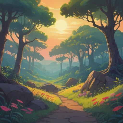 A spiritual perspective on anxiety transforming into positive signs, ethereal atmosphere, gentle light filtering through trees, serene landscape with soft hills, a figure meditating peacefully, vibrant energy swirling around, symbols of hope and guidance in the air, peaceful expressions, harmonious color palette, 4k