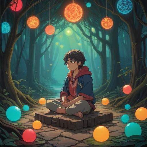 A serene and contemplative scene depicting a person sitting cross-legged in a tranquil environment, surrounded by gentle light orbs, symbols of spiritual signs like feathers and butterflies floating nearby, the person with a focused expression reflecting on their inner thoughts, soft color palette, calming atmosphere, nature elements like trees and flowers softly illuminated, 4k