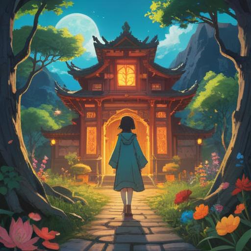 A serene and uplifting illustration representing spiritual growth through illness, bright and warm colors, a gentle light illuminating a path, symbolic elements like a blossoming flower and a rising sun, peaceful environment suggesting healing and transformation, ethereal atmosphere, detailed imagery of nature and spiritual symbols, 4k