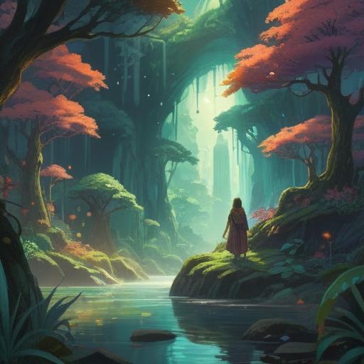 A mystical scene depicting spiritual signs to watch for when falling ill, ethereal glow surrounding symbolic elements, a gentle breeze rustling through ancient trees, vibrant aura emanating from healing crystals, subtle hints of chakra colors, serene environment with a backdrop of soft clouds and warm light, 4k