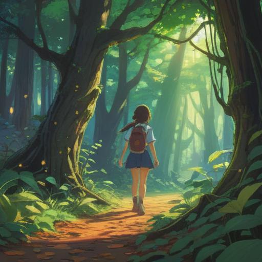 A serene scene depicting a person radiating positive energy, surrounded by vibrant greenery, gentle sunlight filtering through leaves, symbols of health and wellness in the background, mystical aura, harmonious environment, uplifting atmosphere, representing spiritual signs of well-being, 4k