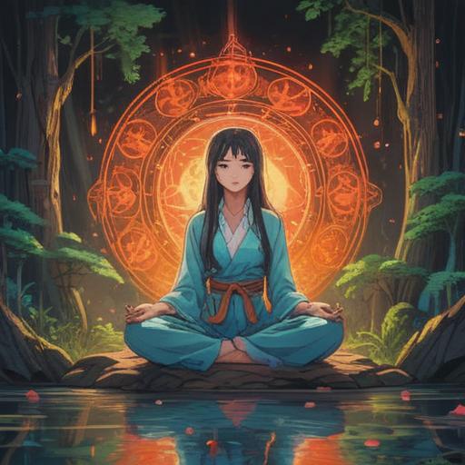 A mystical illustration representing spiritual signs to heed when illness appears, ethereal symbols emerging from a glowing aura, a serene figure in meditation, vibrant energy flowing around, nature elements symbolizing healing, a tranquil ambiance, 4k resolution