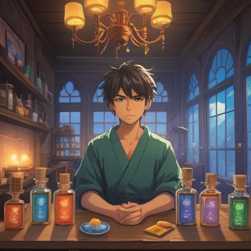 A soothing, fragrant scene of essential oils, vibrant aromatherapy bottles, a soft mist swirling in the air, a cozy room illuminated by warm sunlight, plants surrounding the space, a serene atmosphere promoting health and recovery, inviting aromas wafting around, uplifting and positive vibes, harmonious color palette, 4k