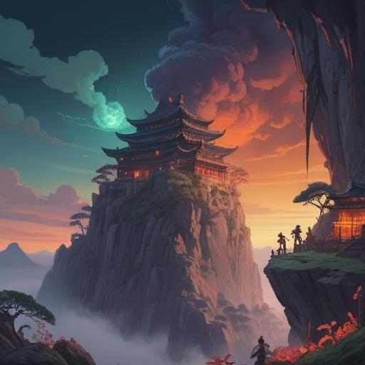 An evocative scene depicting the moment of experiencing pain at the Baihui point, subtle yet profound spiritual signs manifesting around, gentle light illuminating the surroundings, symbols of awareness and caution emerging in the air, peaceful atmosphere, serene expression on a person's face, nature elements like soft clouds and flowing water, 4k