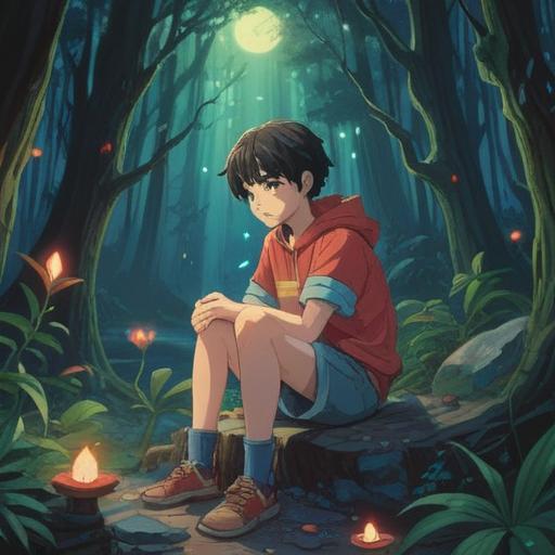 A serene and introspective scene depicting a person holding their knee in discomfort, surrounded by ethereal light representing spiritual energy, symbols of healing and awareness floating around, gentle nature elements like trees and flowers in soft focus, a calm and meditative atmosphere, vibrant colors to signify energy and healing, 4k