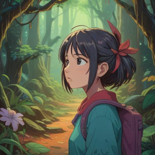 A surreal illustration depicting the concept of self-discovery through an itchy nose, introspective expression, dreamlike atmosphere, vibrant colors, abstract elements representing thoughts and feelings, a character pondering their identity, symbolic imagery of self-reflection, imaginative and whimsical setting, 4k