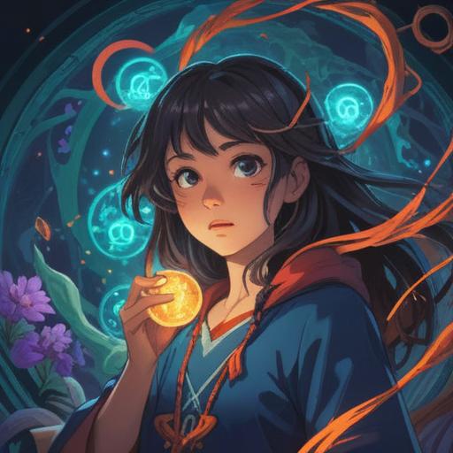 A person experiencing nasal congestion, surrounded by ethereal symbols representing spiritual signs, soft glow emanating from the figure, a mystical atmosphere, detailed facial expression conveying discomfort, gentle colors blending into a calming background, symbolic elements like chakras and aura, 4k