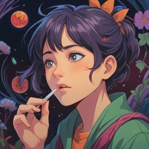 A calming scene featuring a person gently applying a soothing cream to a pimple near their nose, surrounded by an array of colorful lucky stones, soft ambient lighting, a serene atmosphere, natural skincare elements, close-up focus on the person's expression of relief, detailed textures on the stones, 4k