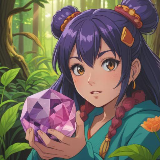 A vibrant and uplifting illustration of lucky items for improving nose pimples, featuring a crystal charm, herbal sachets, and a small mirror, surrounded by blooming flowers and bright sunlight, conveying positivity and hope, colorful and playful design, 4k