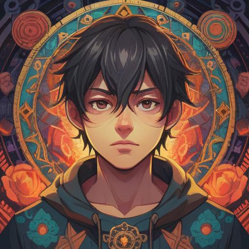 A thought-provoking illustration depicting a person with a prominent nose, surrounded by symbols of spirituality, such as mandalas and ethereal light, expressing wisdom and intuition, a serene and peaceful expression, set in a tranquil natural environment, depicting harmony between physical features and inner self, 4k