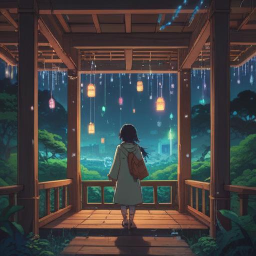 A serene and harmonious scene depicting an individual surrounded by ethereal lights and vibrant colors, symbolizing the awakening of heightened aesthetic consciousness, elements of nature intertwining with spirituality, meditative posture, soft glow of enlightenment, flowing energy, tranquil ambiance, 4k