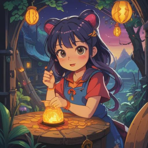 A vibrant, colorful illustration of a lucky charm placed above an eyebrow, showcasing a playful and whimsical atmosphere, cute cartoon-style design, featuring various lucky symbols like a four-leaf clover and a horseshoe, with a focus on a cheerful character expressing happiness, bright and bold colors, detailed facial expression, 4k