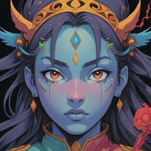 A close-up illustration of a person's forehead, prominently featuring a pimple between the eyebrows, surrounded by mystical symbols, soft and ethereal lighting, vibrant aura, a sense of spiritual awakening, detailed facial expression conveying introspection, gentle color palette, harmonious atmosphere, 4k