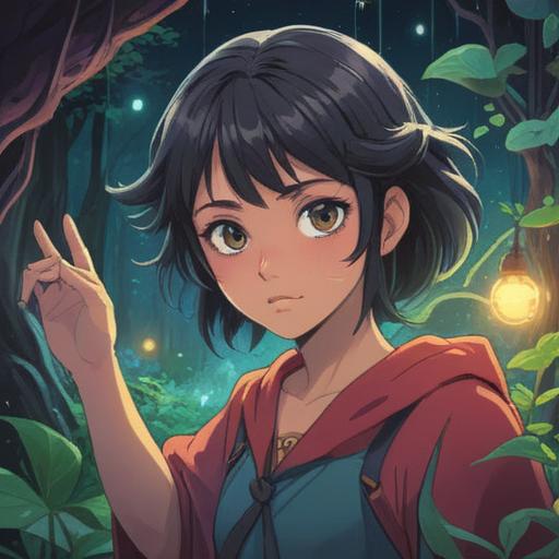 A detailed illustration of a mystical being with pronounced eyebrow growths, surrounded by ethereal light, showcasing a serene expression, representing spiritual insight and intuition, intricate patterns adorning the skin, vivid colors reflecting inner wisdom, tranquil forest background, harmonious atmosphere, 4k