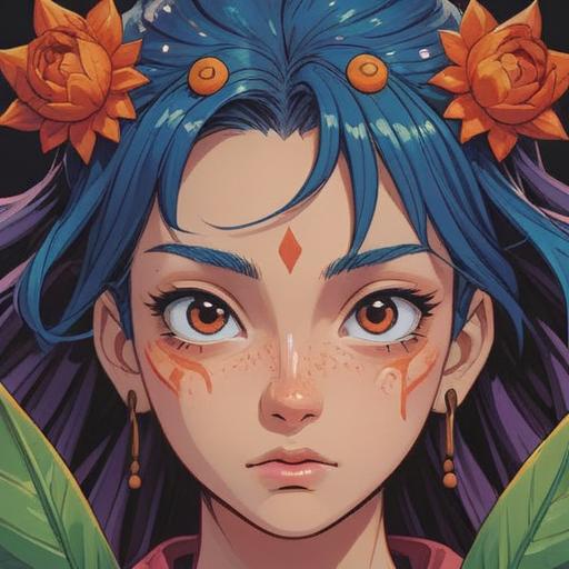 A close-up illustration focusing on a person's forehead, highlighting a pimple between the eyebrows, symbolizing a significant spiritual warning, subtle ethereal glow, mystical aura surrounding the face, thoughtful expression, symbolic elements like light rays and tiny orbs, deep colors, introspective atmosphere, 4k