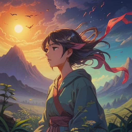 A mystical illustration representing spiritual signs when furrowing brows, an ethereal landscape with gentle light, a person pondering deeply with furrowed brows, surrounding them are glowing symbols depicting intuition and awareness, a serene atmosphere, hints of nature, and a soft color palette, 4k