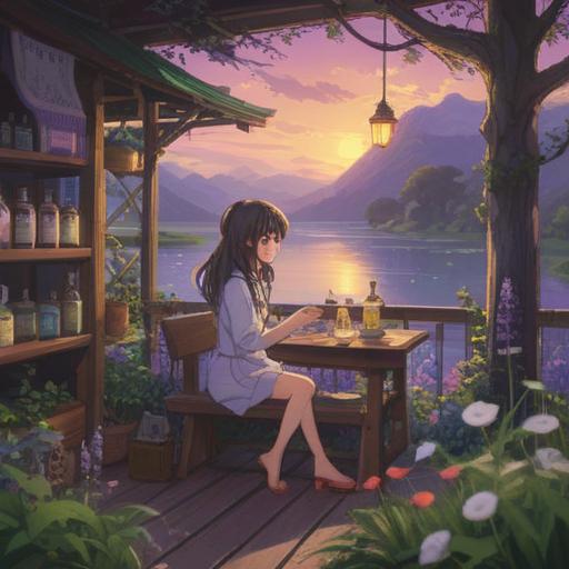 A serene and tranquil setting, gentle aroma diffusing in the air, calming essential oils like lavender and chamomile, soft lighting illuminating a cozy room, peaceful meditative atmosphere, plants and candles enhancing relaxation, a person enjoying the soothing scent, 4k