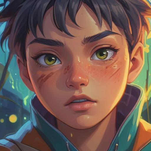 A close-up illustration of a young person with a noticeable pimple between their eyebrows, representing emotional turmoil, surrounded by soft glowing light, symbols of love and healing, a mystical aura, contrasting expressions of vulnerability and hope, ethereal background, 4k