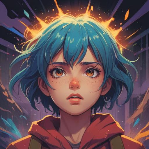 A spiritual illustration depicting the concept of a tingling sensation in the forehead, vibrant energy flowing between the eyebrows, ethereal light surrounding the forehead area, abstract symbols representing intuition and clarity, serene atmosphere, mystical environment, subtle gradients of blue and purple, calm expression on the character’s face, 4k