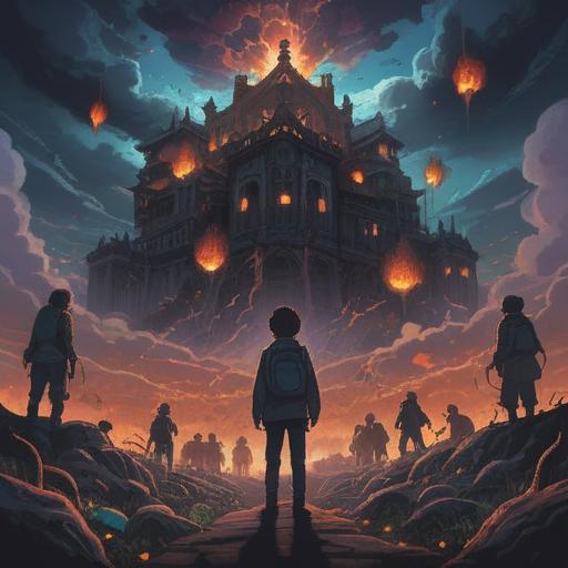 A thought-provoking illustration depicting a person surrounded by shadowy figures, symbolic representations of victim mentality, light breaking through clouds symbolizing awareness, intricate spiritual symbols hidden in the background, contrasting emotions of despair and hope, 4k