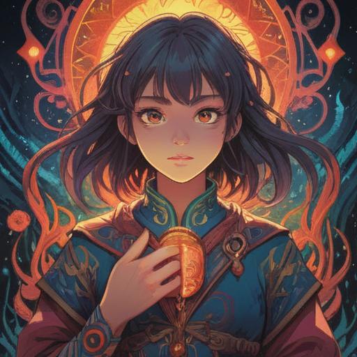 A serene illustration depicting the concept of skin troubles as a spiritual sign of healing, vibrant colors, mystical patterns glowing around the skin, harmonious nature background, soft light illuminating the scene, symbolic representations of transformation and growth, ethereal atmosphere, subtle blend of realism and fantasy, encouraging message of self-discovery, 4k