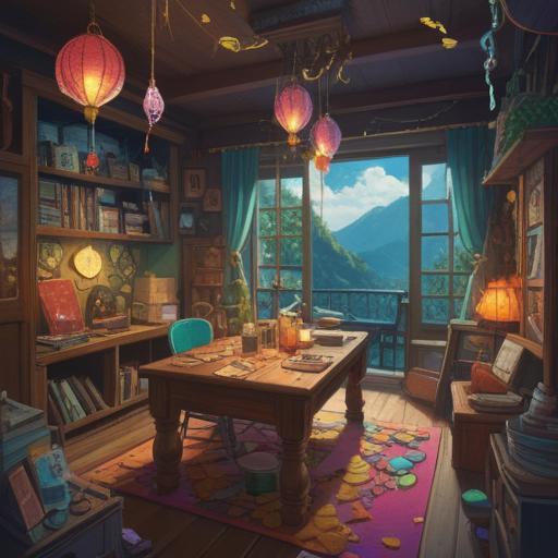 A serene and inspiring scene of a person surrounded by lucky charms, vibrant colors, various objects symbolizing good luck, a calming atmosphere, gentle sunlight filtering through trees, expressive facial expression of relief, harmonious setting, motivational elements like a journal and a pen, 4k