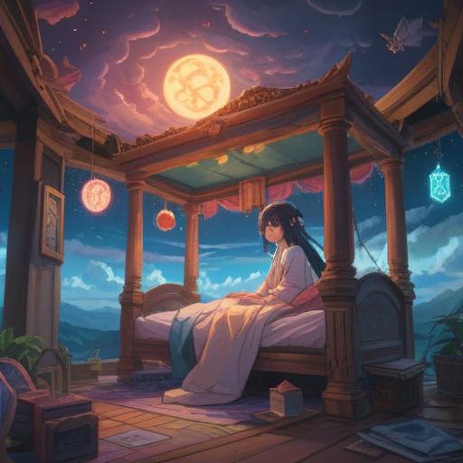A serene illustration depicting spiritual signs to observe when feeling sleepy, gentle light illuminating mysterious symbols, ethereal background with soft clouds, tranquil atmosphere, a person in meditation surrounded by glowing energy, representing awareness and intuition, 4k