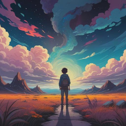 A thought-provoking illustration depicting a person standing at a crossroads, surrounded by swirling clouds of criticism and self-doubt, a glowing light representing hope and understanding, spiritual symbols in the background, reflecting on the importance of overcoming negativity, deep introspection and growth, vibrant colors, evocative atmosphere, 4k