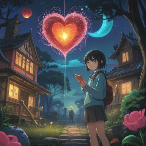 A serene and uplifting illustration symbolizing the rejuvenation of the heart, featuring a beautifully designed lucky item, surrounded by soft, glowing light, vibrant flowers blossoming, gentle colors, a soothing atmosphere, whimsical elements, and a peaceful setting, inviting a sense of hope and renewal, 4k