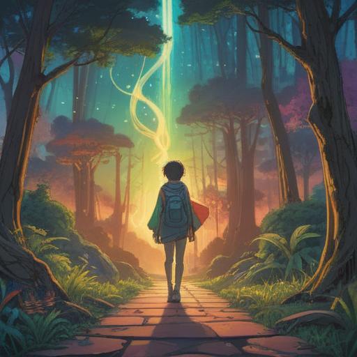 A serene illustration depicting a person standing at a crossroads, ethereal light illuminating the path ahead, symbolizing transformation and new beginnings, surrounded by gentle nature elements like flowers and trees, a soft color palette evoking a sense of peace, spiritual symbols subtly integrated into the background, dreamlike atmosphere, capturing the essence of hope and renewal, 4k