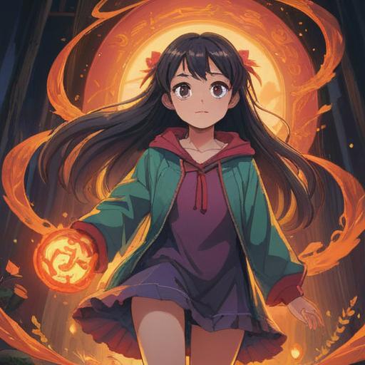 A spiritual girlfriend showing positive signs, serene atmosphere, mystical symbols around her, gentle light illuminating her figure, warm and inviting expression, nature background with soft foliage, harmonious energy surrounding her, vibrant colors, clear communication of love and support, 4k