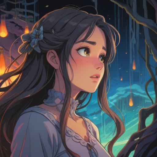 A contemplative illustration of a woman gazing into the distance, symbolic representation of heartbreak, ghostly figures representing infidelity, ethereal light shining down, serene yet somber atmosphere, contrasting emotions of love and betrayal, spiritual connection and self-discovery, 4k