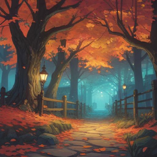 A serene and mystical scene depicting the spiritual signs brought by the end of Higan, vibrant autumn leaves, ethereal lights illuminating a tranquil landscape, gentle rivers flowing, abstract representations of enlightenment, peaceful atmosphere, soft golden hues, symbolic elements of transition and renewal, 4k