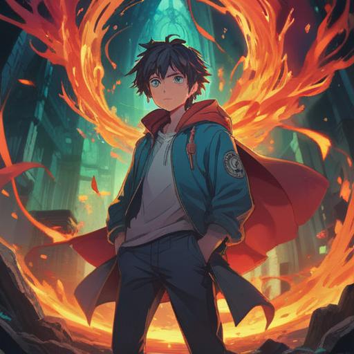 A visually striking representation of a person in a dilemma, symbolizing being caught between two opposing forces, ethereal light surrounding them, contrasting dark and bright elements, mystical symbols in the background, serene yet tense atmosphere, deep emotional expression, spiritual awakening, 4k