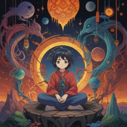 A thought-provoking illustration exploring antinatalism, featuring a serene figure contemplating existence, surrounded by symbols of rebirth and renewal, ethereal light illuminating the scene, contrasting emotions of despair and hope, lush nature as a backdrop, harmonious balance between darkness and light, intricate details, 4k