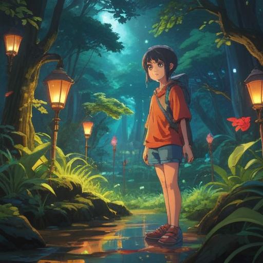 A serene and calming scene depicting an individual standing at a crossroads, surrounded by lush greenery and soft lighting, symbols of spiritual awakening floating in the air, ethereal energy radiating from the surroundings, a sense of freedom and possibility, gentle breeze rustling through the leaves, vibrant colors, harmonious and uplifting atmosphere, 4k