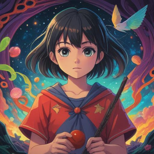 A mystical scene of a lucky charm, glowing softly, surrounded by swirling energy, vibrant colors symbolizing hope and freedom, a person reaching out towards the charm with an expression of determination, a serene landscape in the background representing escape, intricate details highlighting the charm's design, ethereal atmosphere, 4k