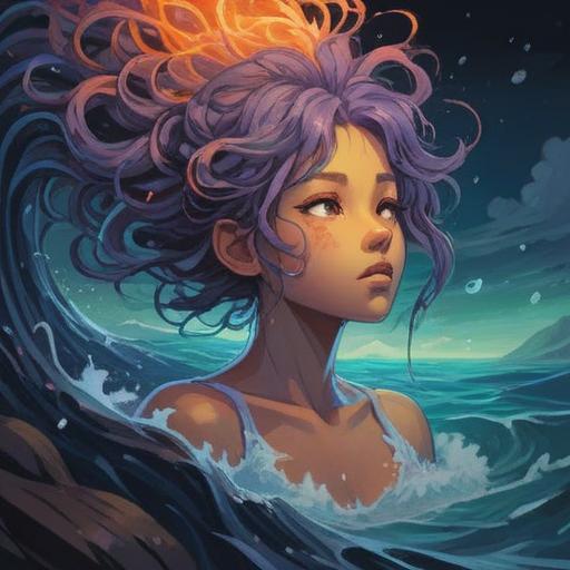 A thoughtful illustration depicting the spiritual significance of not washing hair, metaphorical connections between hair and energy flow, a serene figure meditating with unkempt hair, ethereal motifs representing spiritual awareness, a calming nature background with soft light filtering through trees, vibrant colors, symbolic elements like flowing water and chakra symbols, 4k